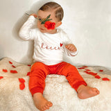 VALENTINES DAY Unisex Personalised White Cotton Lightweight Jumper 7 Designs