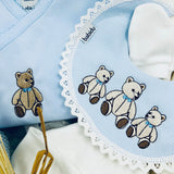 Little Brown Bear Baby Boy 3 Bear Gift Set - Blue Vest