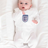 Baby Boy's England Football Babygrow And Bib