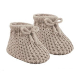 Soft Touch Baby Knitted Booties - Beige