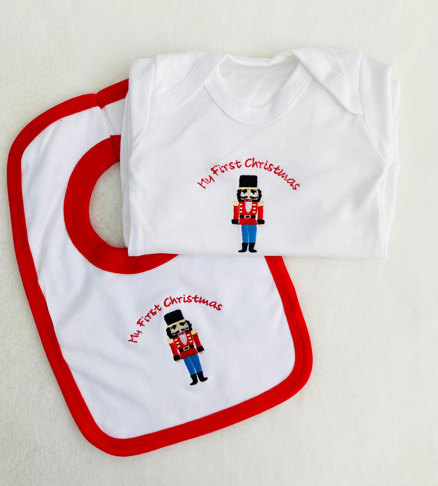 Perfect Little Thing My First Christmas Nutcracker Baby Grow And Bib