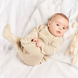 Dandelion Boys Knitted Stripe Pattern 2 Piece Legging Set - Beige