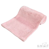 Soft Touch Baby Girls Embossed Wrap Blanket - Pink Bunnies