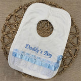 Perfect Little Thing Daddy's Boy Bib - White