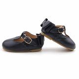 Paris Olivia Navy Pre Walker Buckle Shoe