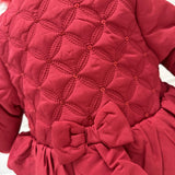 Mintini Girls Red Sequin Winter Coat With Hood