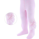 Soft Touch Girls Tights with Bow Detail - Pink