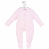 Dandelion Hooded Knitted Pramsuit - Pink