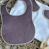 Girls Lilac Handmade Sleepsuit And Bib