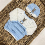 Pre-Order Baby Easter Handmade Knitted Jumper - Blue