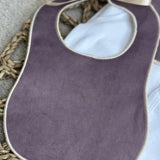 Girls Lilac Handmade Sleepsuit And Bib