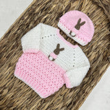 Pre-Order Baby Easter Handmade Knitted Jumper - Pink