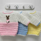 Pre-Order Baby Easter Handmade Knitted Jumper - Pink