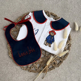 Boys Paddington Bear Handmade Sleepsuit And Bib