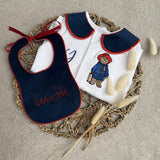 Boys Paddington Bear Handmade Sleepsuit And Bib