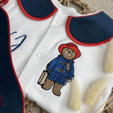 Boys Paddington Bear Handmade Sleepsuit And Bib