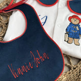 Boys Paddington Bear Handmade Sleepsuit And Bib