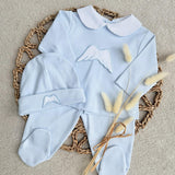 Boys Blue Angel Wings Top and Pants Set