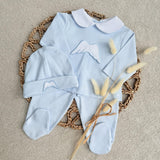 Boys Blue Angel Wings Top and Pants Set