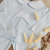 Boys Blue Angel Wings Top and Pants Set