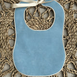 Perfect Little Thing Boys Blue/Green Velvet Handmade Bib