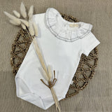 BabyGI Ruffled Body Vest With Grey Detail