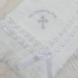 Christening Baby white Christening Shawl