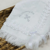 Christening Baby white Christening Shawl