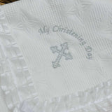 Christening Baby white Christening Shawl