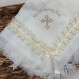 Christening Baby Ivory Christening Shawl