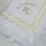 Christening Baby Ivory Christening Shawl