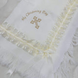 Christening Baby Ivory Christening Shawl