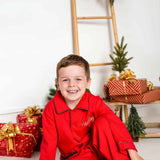 Boys Red Tartan Pyjamas