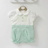 Mintini Baby Girls Mint Green Summer Romper