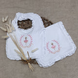 Perfect Little Thing Baby's Bib & Burp Cloth Set