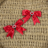 Perfect Little Thing Baby Girls Diamond Bow Clips - Red