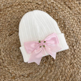 Perfect Little Thing Baby Girls Bow Wool Hat - Pink