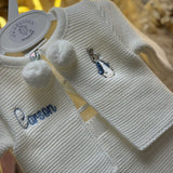 Peter Rabbit Pom Pom Suit - White