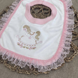 Perfect Little Thing Baby Girls Rocking Horse Frill Bib