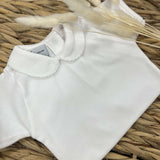 Babidu Unisex White Cotton Short Sleeve Bodysuit