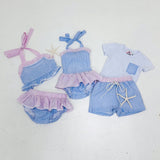 PERFECT LITTLE THING Girls Blue And Pink Frill Swimsuit