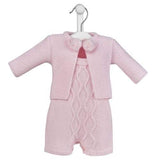 Dandelion Girls Knitted Dungaree & Cardigan Set - Pink