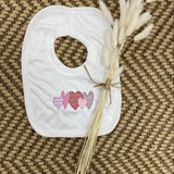 Mothers Day Baby’s Embroidered Heart Bib