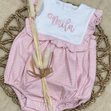 Perfect Little Thing Girls Pin Stripe Romper