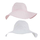 Baby Girls Cotton White Summer Hat