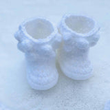 Perfect Little Thing - PRE ORDER Handmade Aran Puff Hoodie Crochet - White