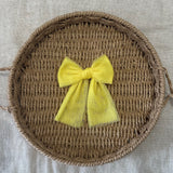 Perfect Little Thing Girls Lemon Tulle Hair Bow