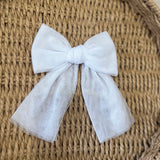 Perfect Little Thing Girls White Tulle Hair Bow