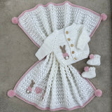 Flopsy Rabbit Handmade Cardigan and Blanket Set