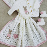 Flopsy Rabbit Handmade Cardigan and Blanket Set